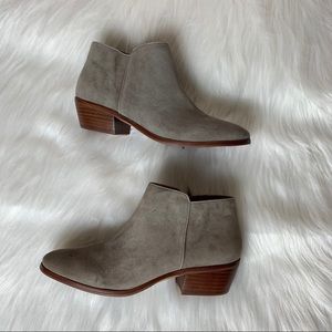 Sam Edelman Petty ankle suede boot booties zipper